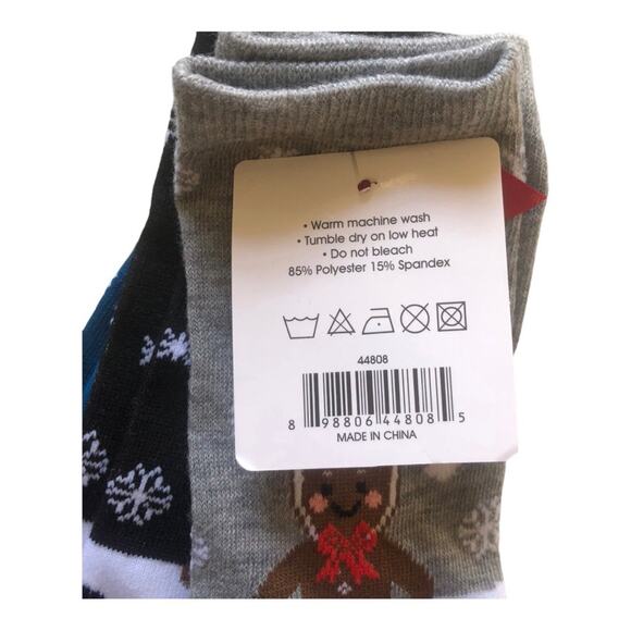 Ladies NWT Christmas Holidays Crew Socks Three Pack of 3 Pairs Socks Size 9-11 - Picture 4 of 7